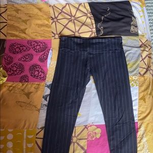Lululemon Pinstripe wunderunder crops